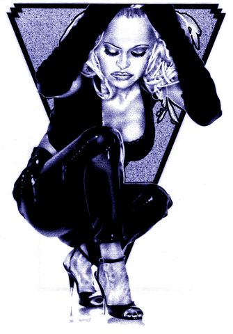Pamela Anderson looks more appealing in this drawing than in actual photos