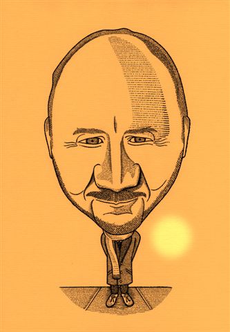 Pete Townshend caricature by Gary Roberts