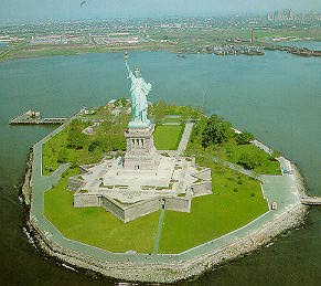 Liberty Island, New York and the Statue of Liberty