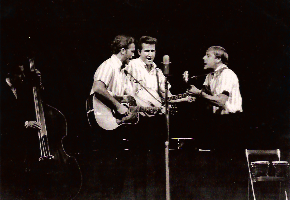 the Kingston Trio - John Stewart, Bob Shane, and Nick Reynolds