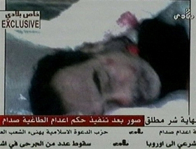 Saddam Hussein's corpse